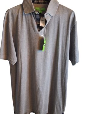 NWT Bristol & Bull Men's Grey Polo Shirt - Casual Short Sleeve XXL
